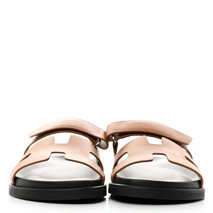 Hermes Calfskin Womens Chypre Sandals 38 Naturel 2 of 9