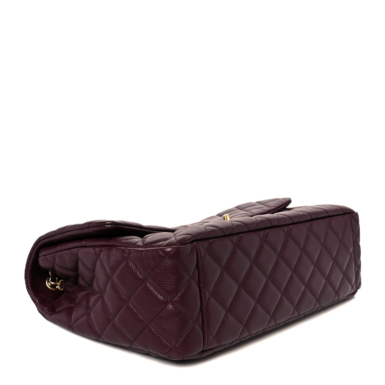 Chanel Grained Calfskin Quilted XXL Travel Flap Bag Burgundy 4 of 11