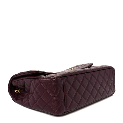 Chanel Grained Calfskin Quilted XXL Travel Flap Bag Burgundy 4 of 11