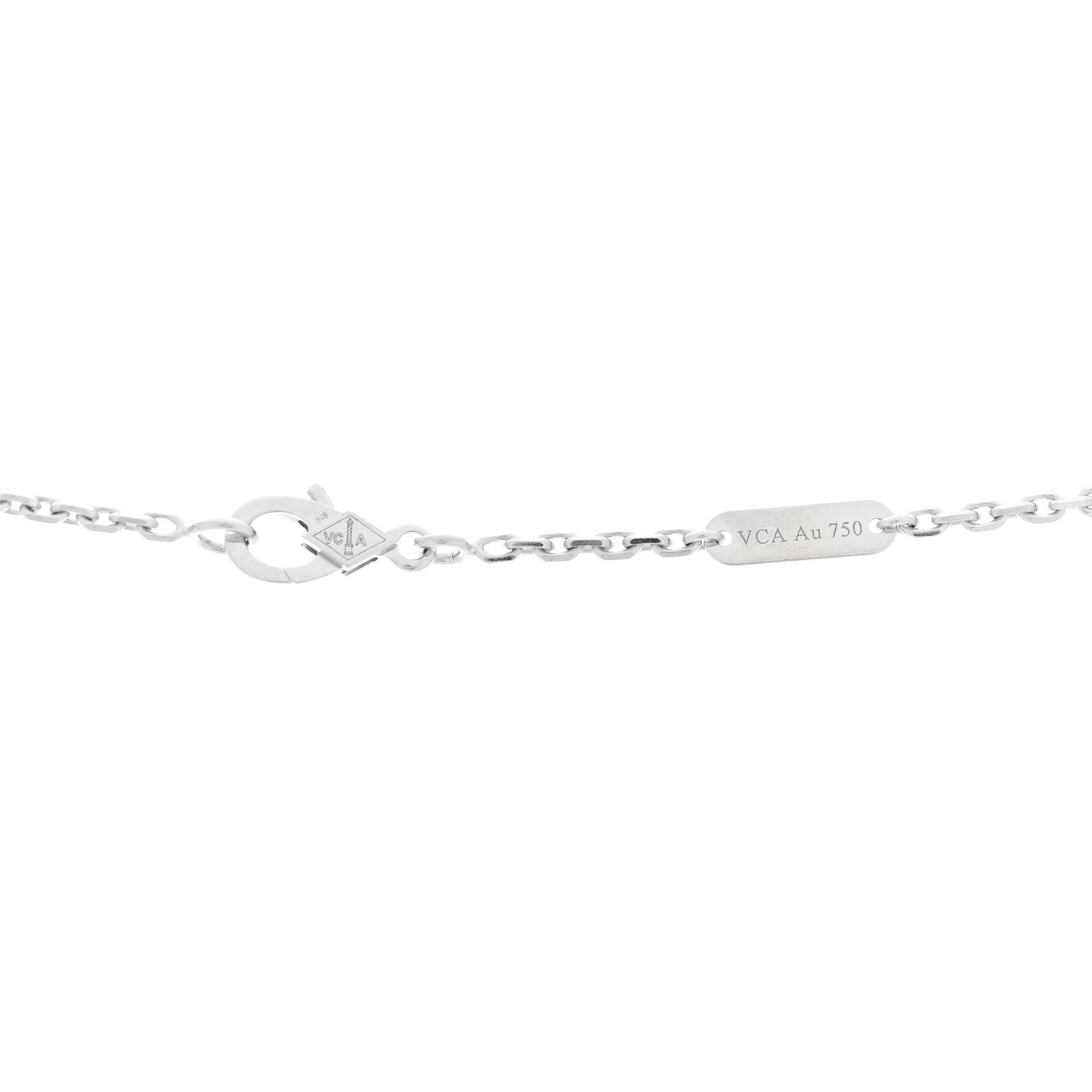 18K White Gold Diamond Magic Alhambra Long Necklace
