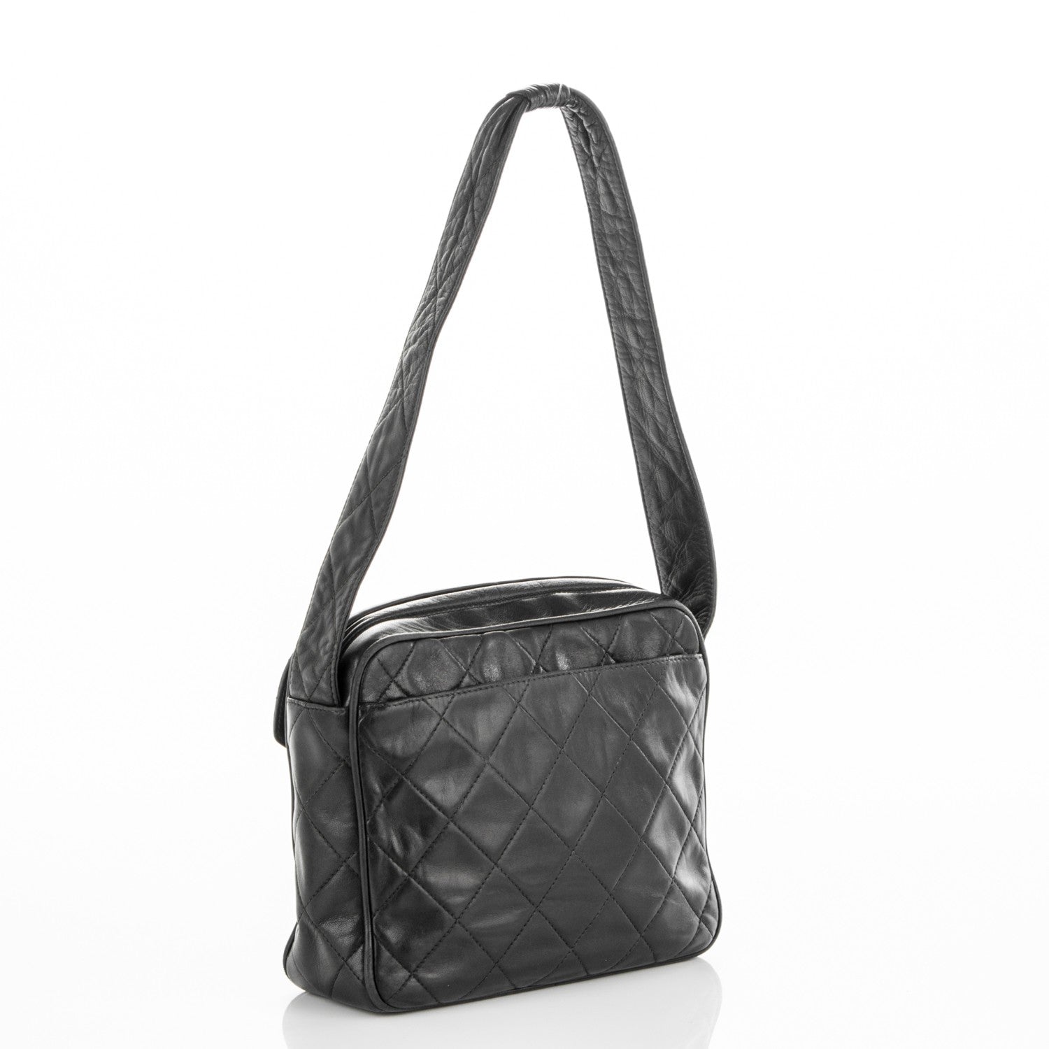 Chanel Lambskin Quilted Shoulder Bag Black 3 of 8