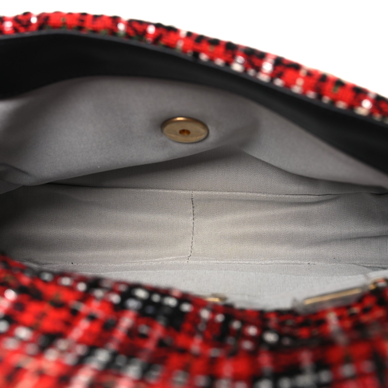 Chanel Tweed Quilted Medium Chanel 19 Flap Red Black 5 of 10