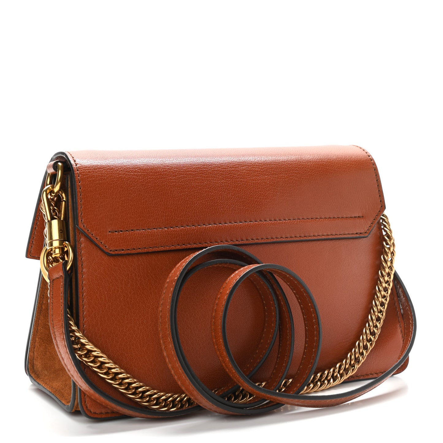 Goatskin Suede Small GV3 Shoulder Bag Amber Mastic