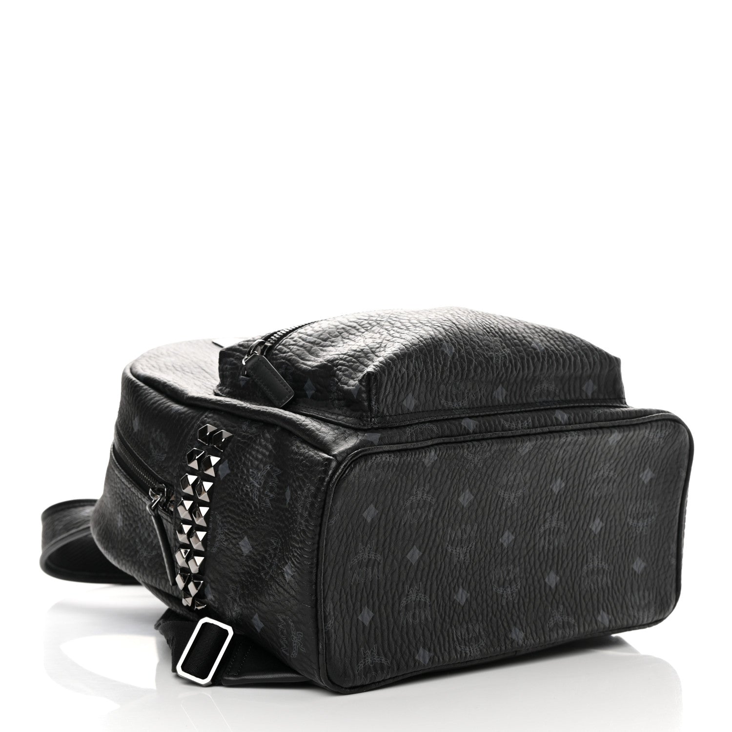 MCM Visetos Medium Side Studs Stark Backpack Black 4 of 10