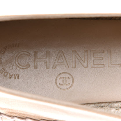 Chanel Lambskin CC Espadrilles 36 Beige Black 7 of 8