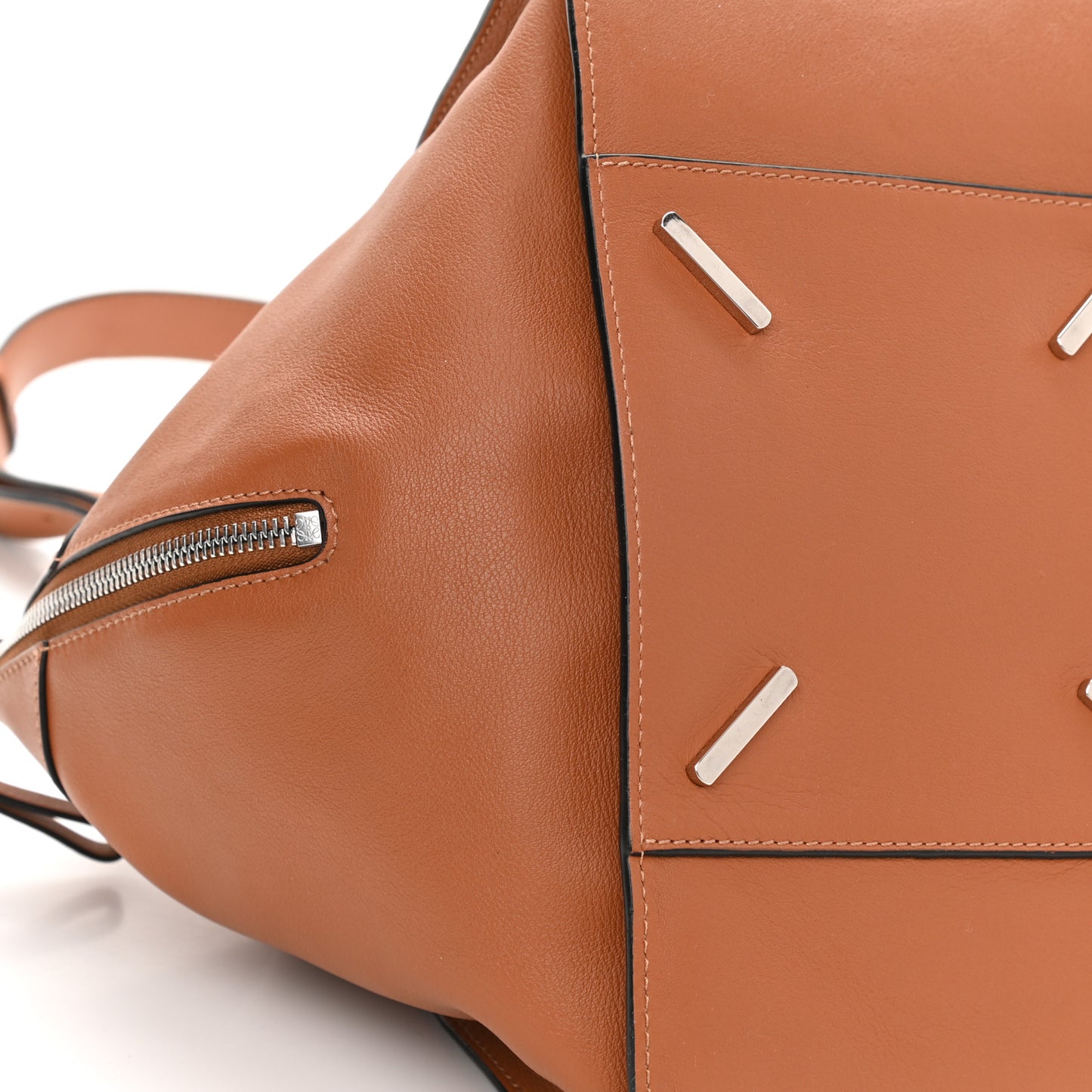 Grained Calfskin Small Hammock Shoulder Bag Tan