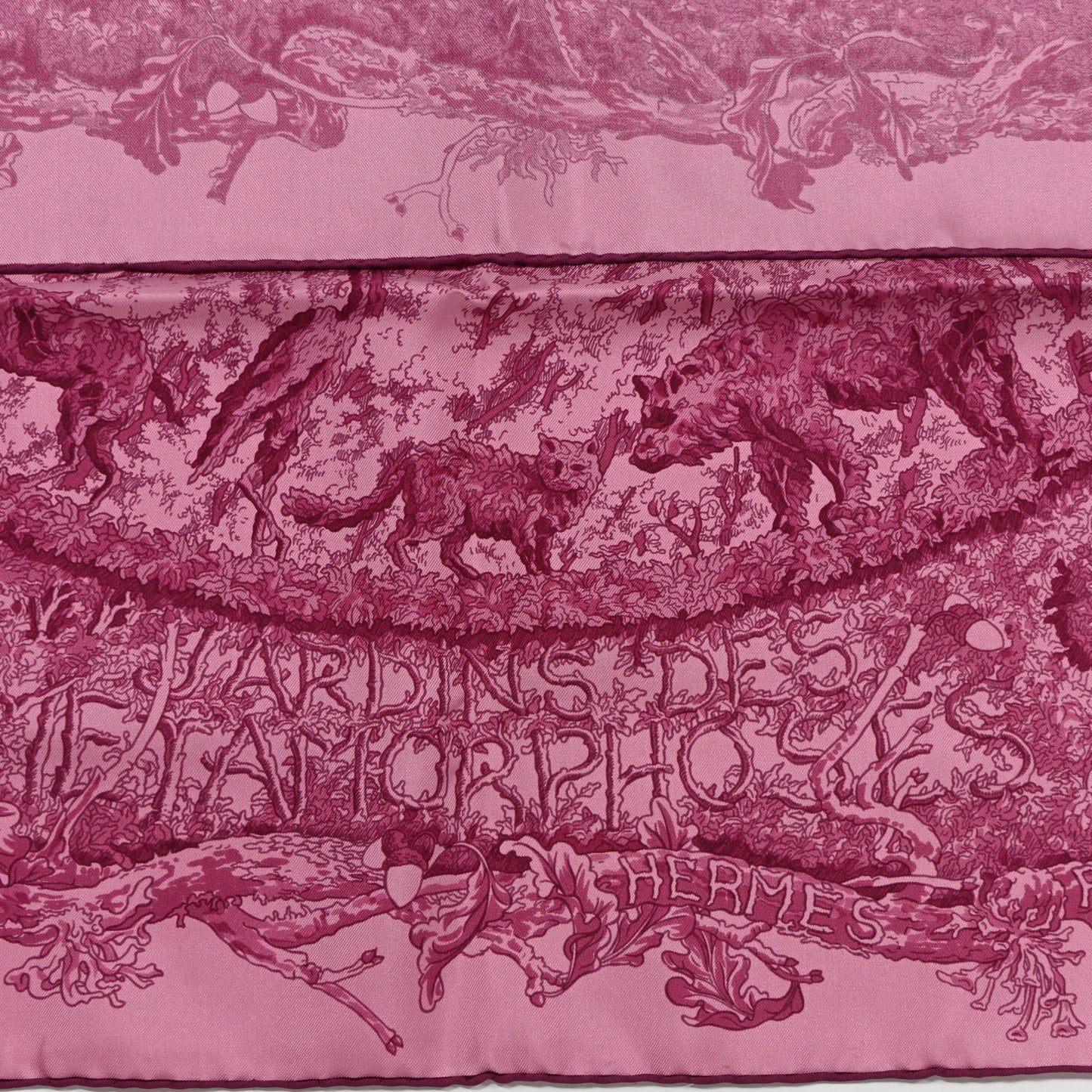 Silk Jardins Des Metamorphoses Scarf Pink