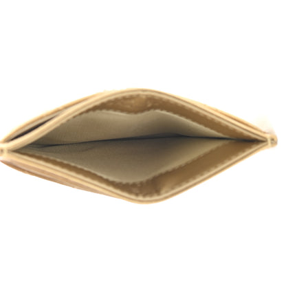 Chanel Aged Metallic Calfskin Pearl CC Quilted Card Holder Gold 5 of 8