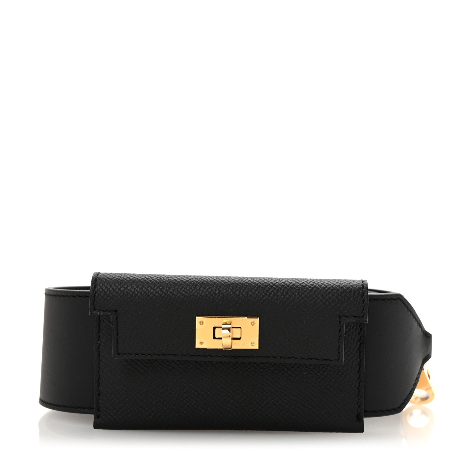 Hermes Swift Epsom Pocket Kelly Shoulder Strap Black 1 of 5