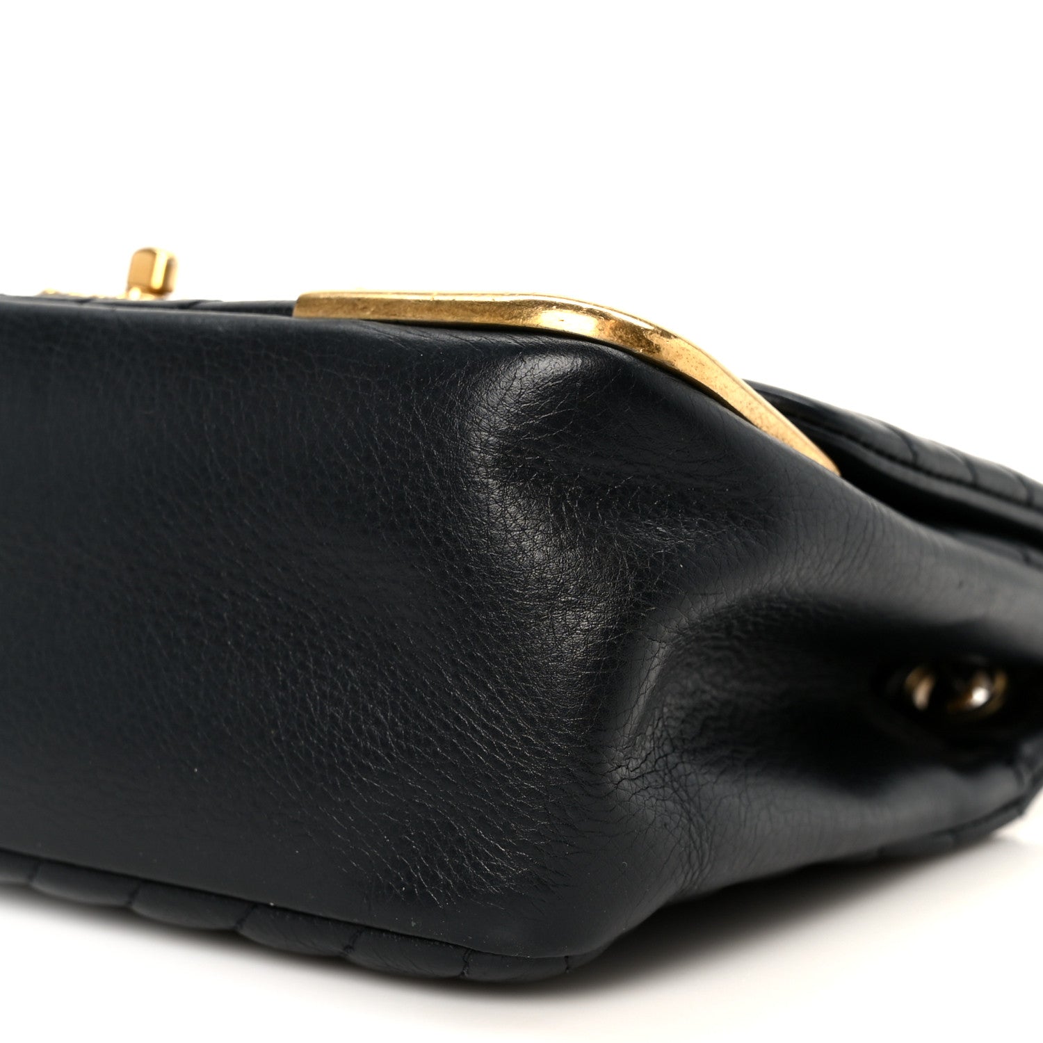 Chanel Calfskin Chevron Quilted Mini Rock The Corner Flap Black 11 of 11