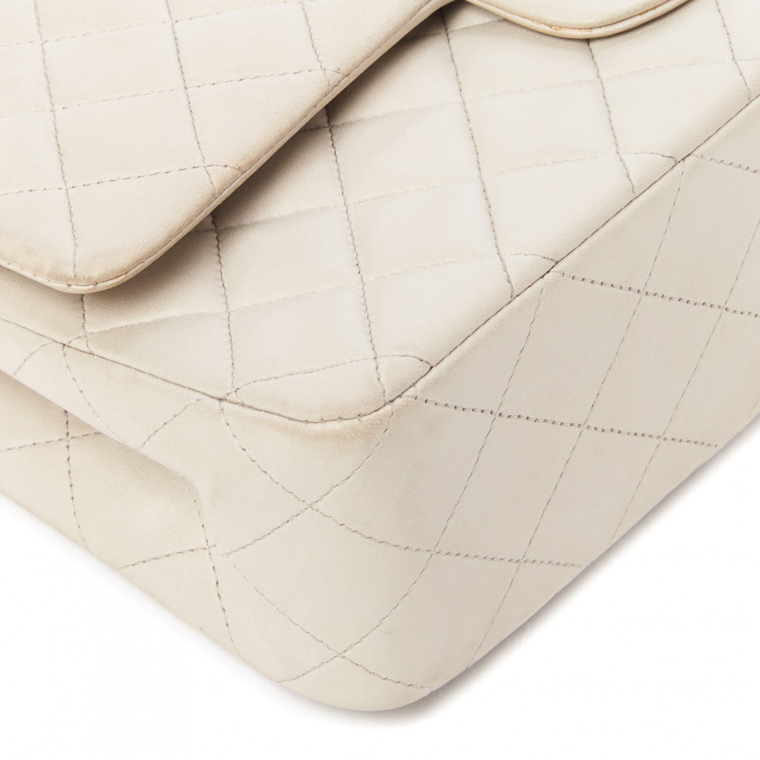Chanel Lambskin Quilted Medium Double Flap Grey 5 of 9