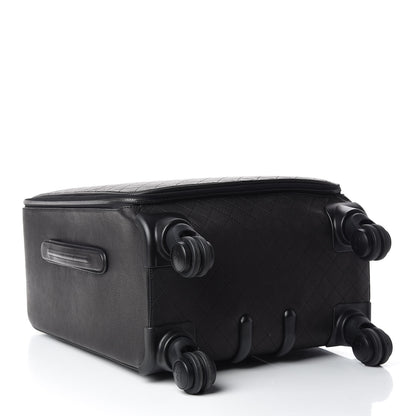 Chanel Caviar Stitched Trolley Rolling Luggage Black 4 of 15