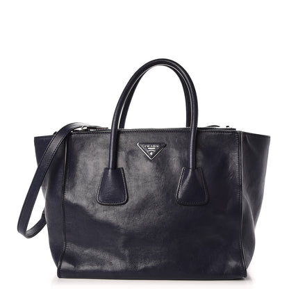 Prada Glace Calf Twin Pocket Tote Baltico 1 of 7