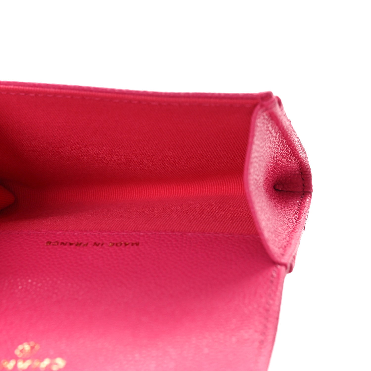 Chanel Caviar Quilted Flap Card Holder Wallet Fuchsia 5 of 8