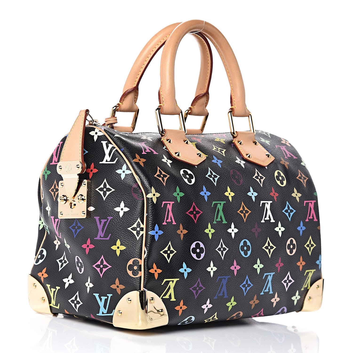 Louis Vuitton Monogram Multicolor Speedy 30 Black 3 of 11