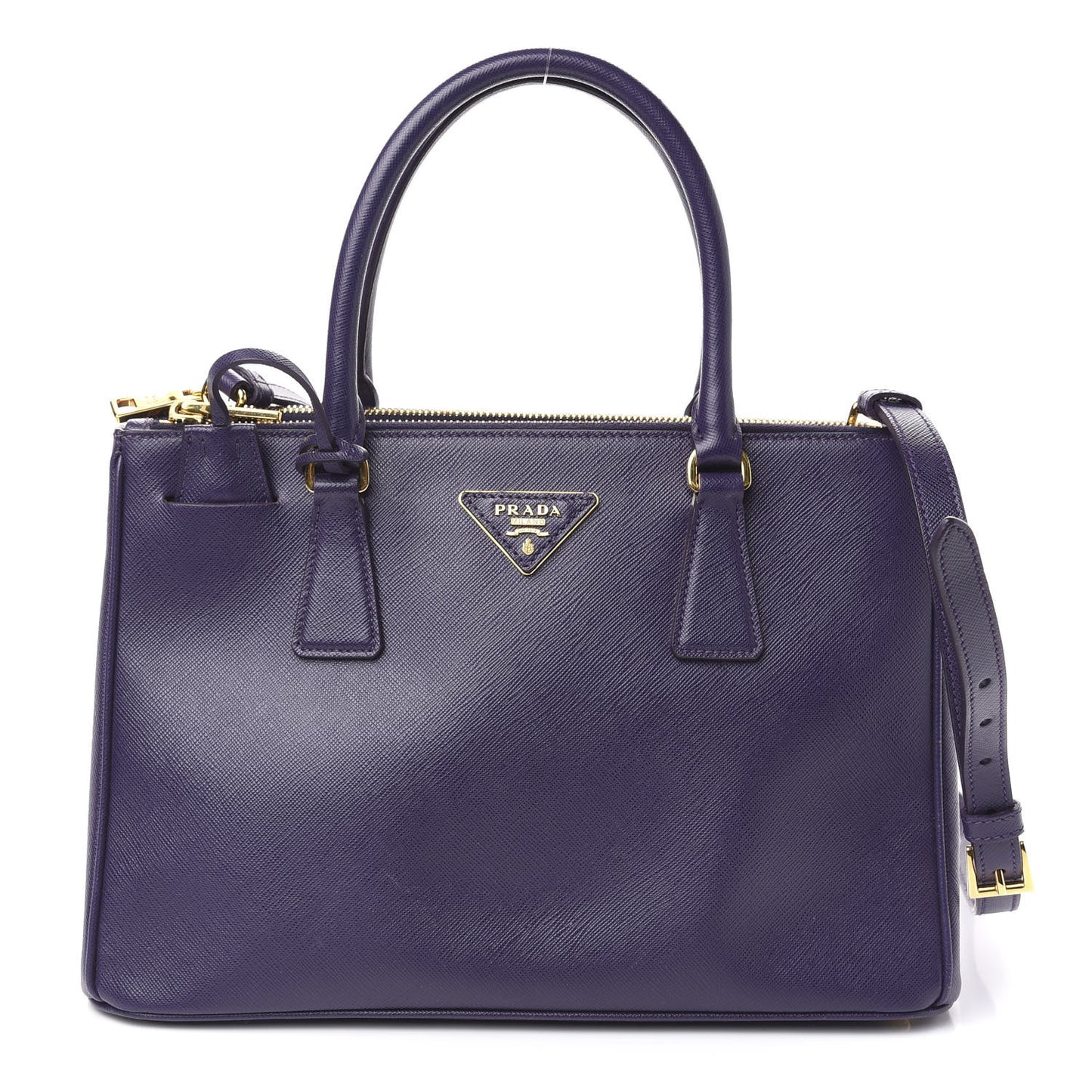 Saffiano Small Galleria Double Zip Tote Viola