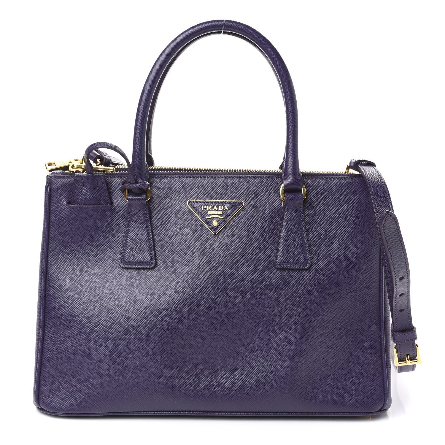 Prada Saffiano Small Galleria Double Zip Tote Viola 1 of 12