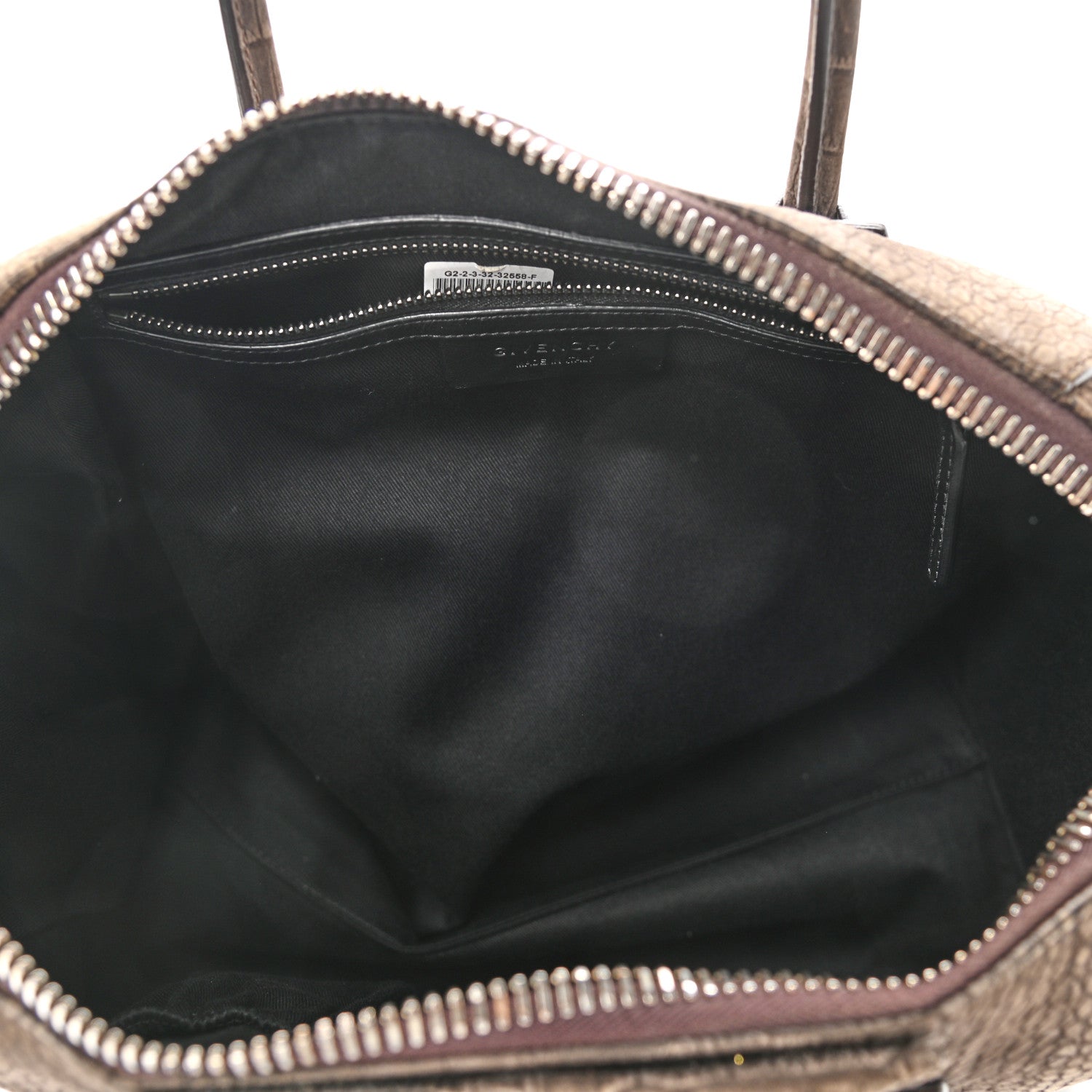 Givenchy Nubuck Crocodile Embossed Medium Antigona Brown 5 of 13