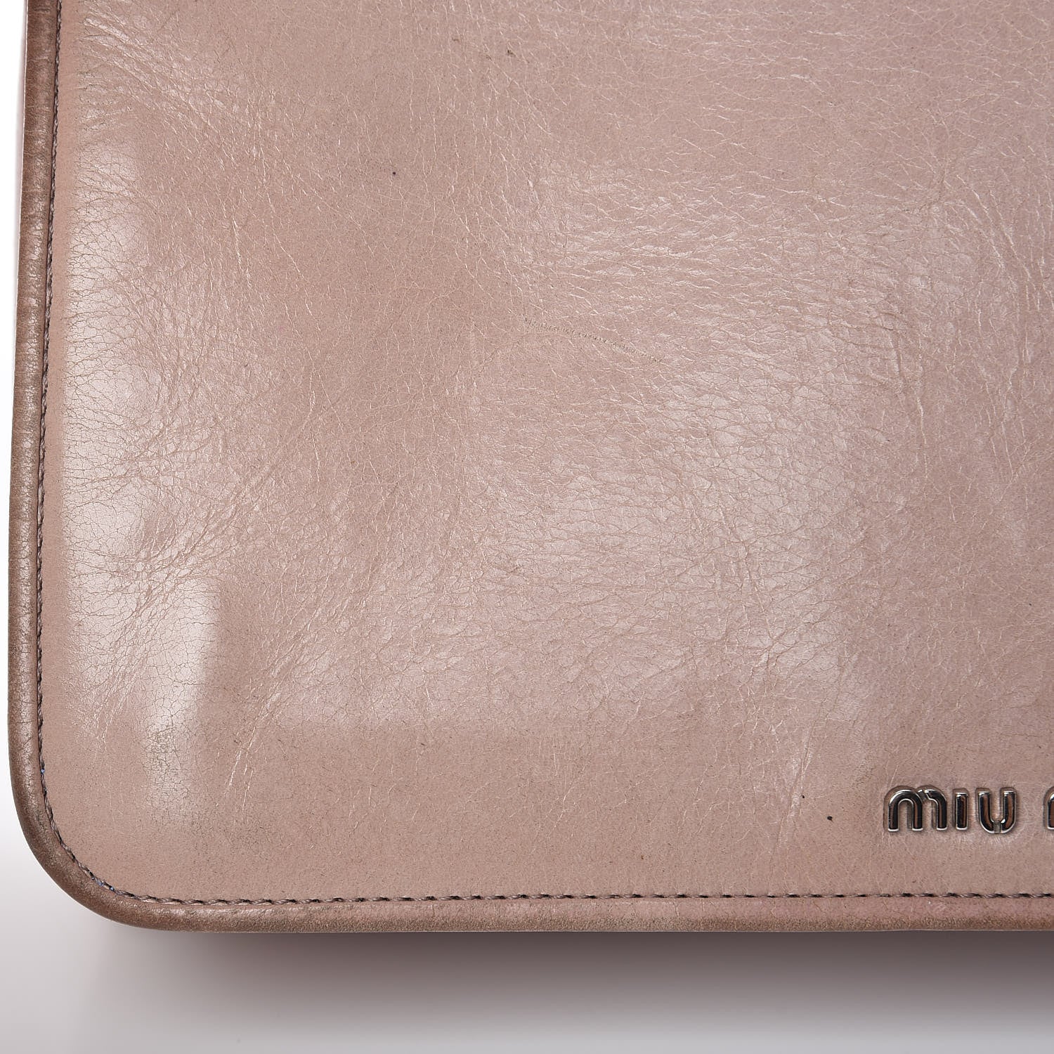 Miu Miu Vitello Shine Club Shoulder Bag Mughetto 27 of 29