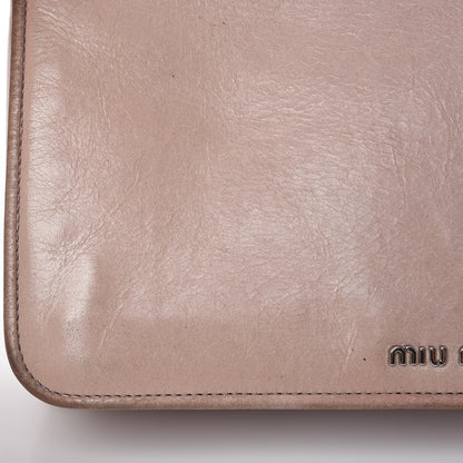 Miu Miu Vitello Shine Club Shoulder Bag Mughetto 27 of 29