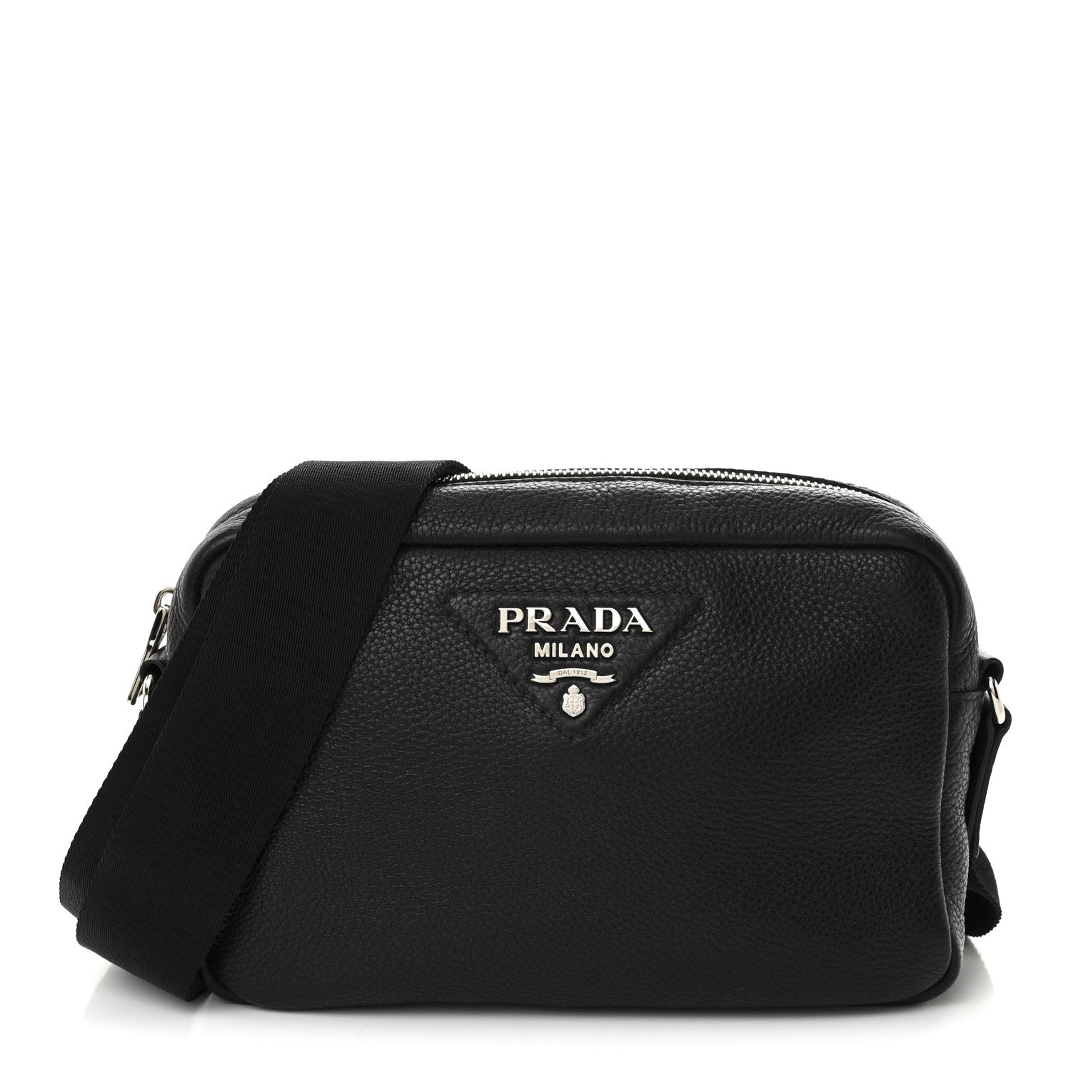 Prada Vitello Daino Camera Crossbody Black 1 of 10
