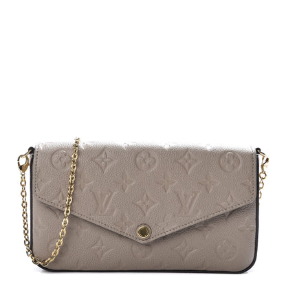 Louis Vuitton Empreinte Pochette Felicie Chain Wallet Tourterelle 1 of 12