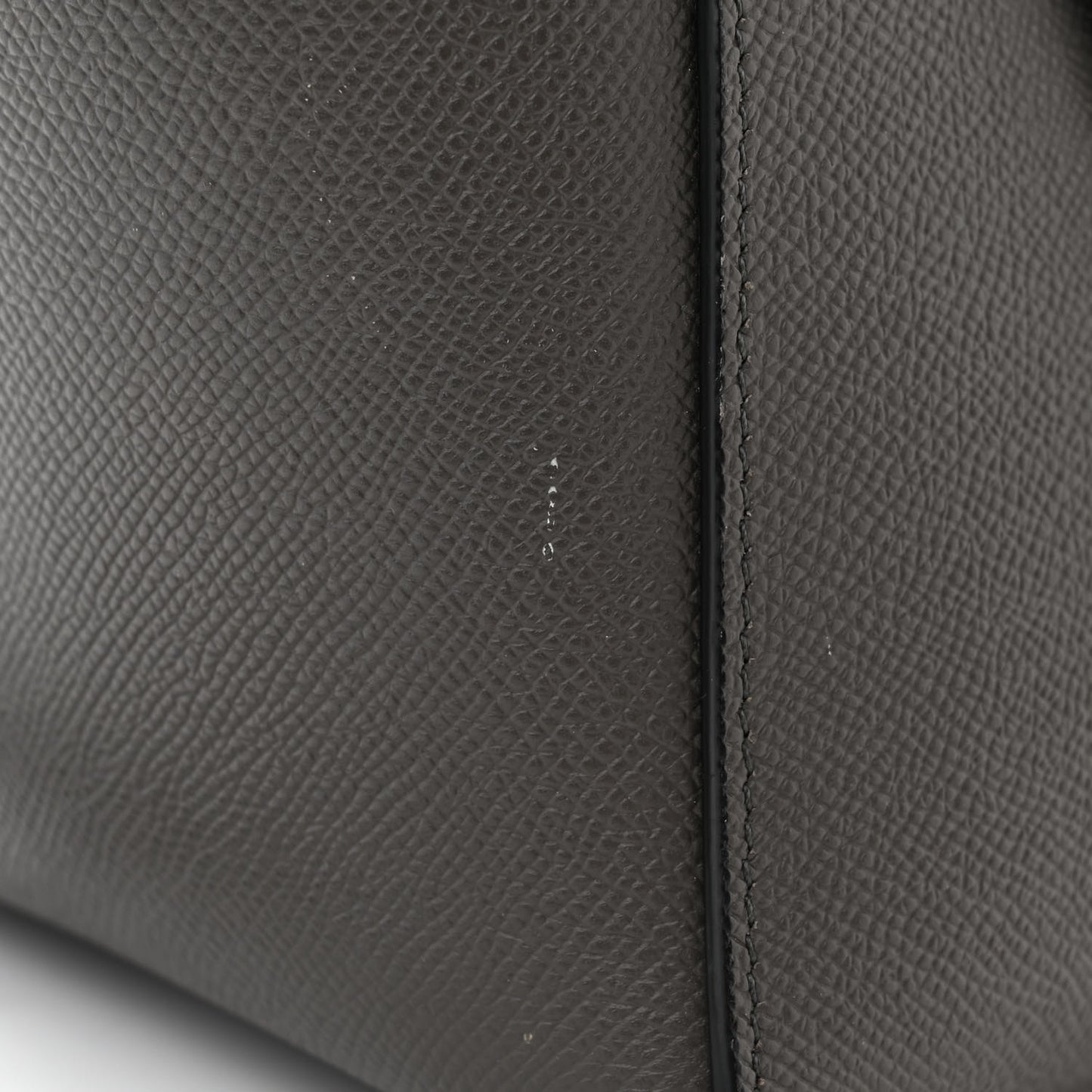 Grained Calfskin Micro Belt Bag Grey