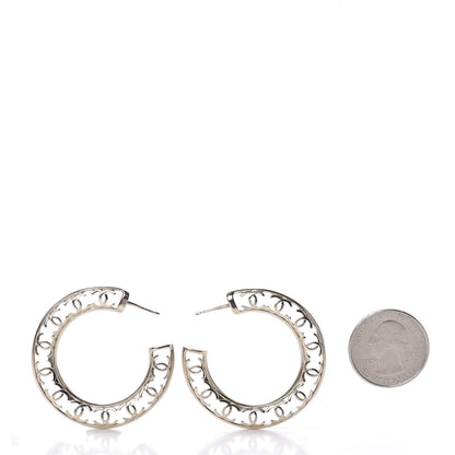 Chanel CC Hoop Earrings Gold 2 of 7