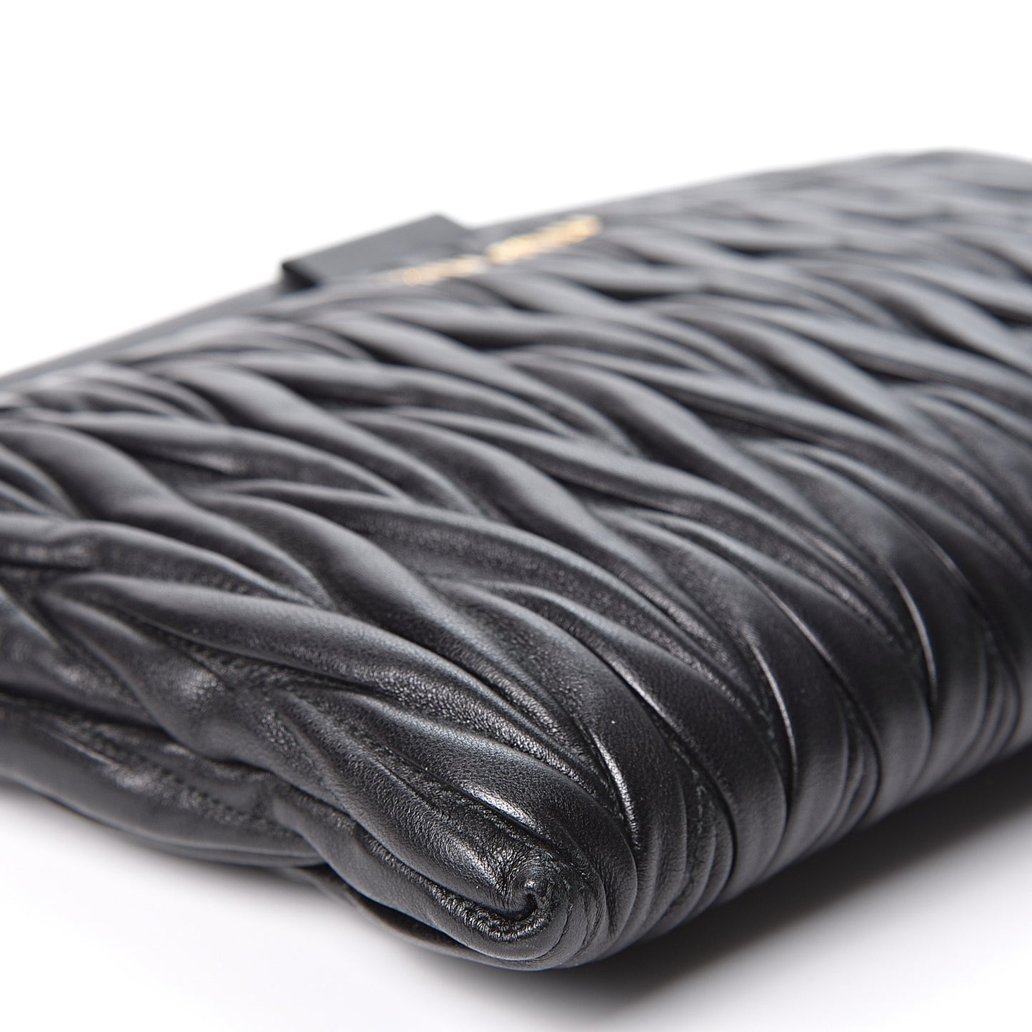 Nappa Matelasse Crossbody Clutch Black