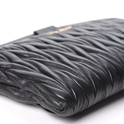 Miu Miu Nappa Matelasse Crossbody Clutch Black 7 of 8