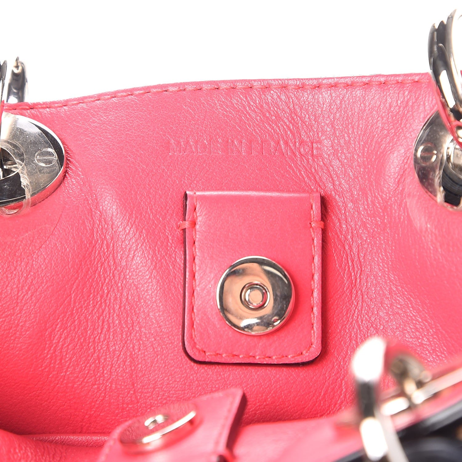 Christian Dior Bullcalf Small Diorissimo Tote Black Rose Indien 7 of 10