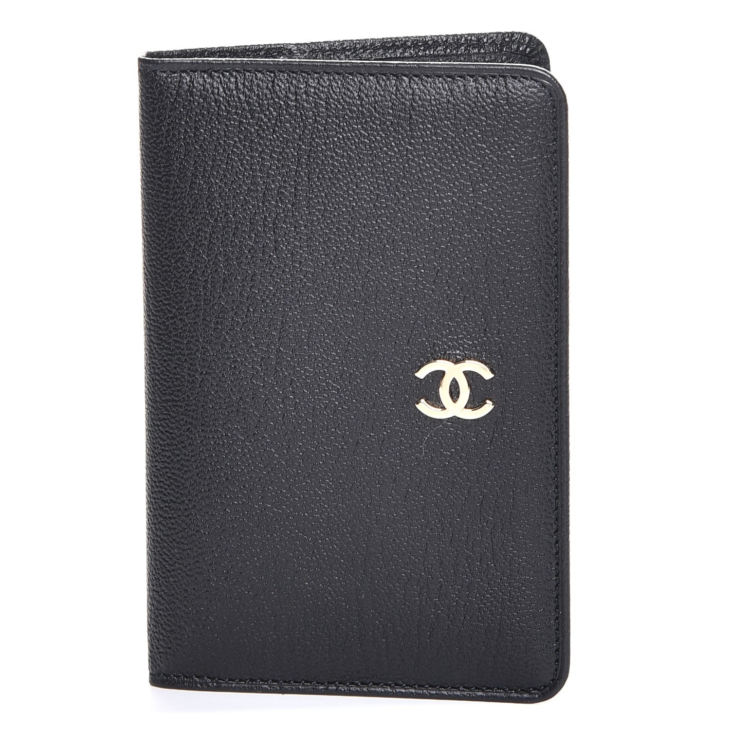 Chanel Goatskin Card Holder Wallet Black 1 of 9