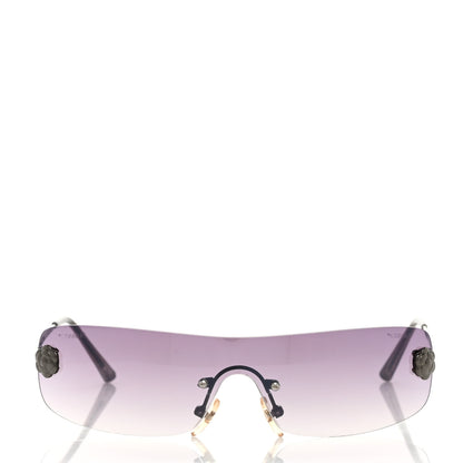 Chanel Metal Rimless Camellia Sunglasses 4086 Grey 2 of 7