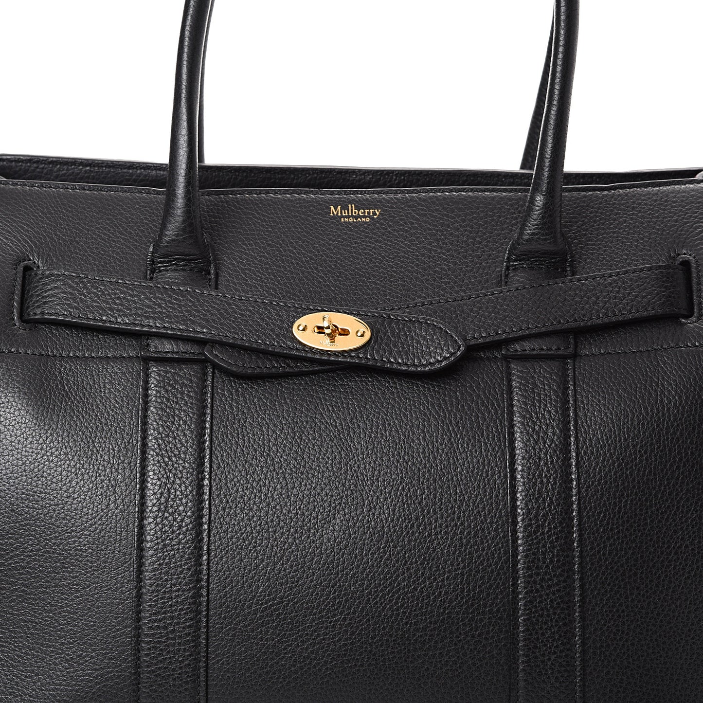 Grain Vegetable Tanned Calfskin Zipped Bayswater Black