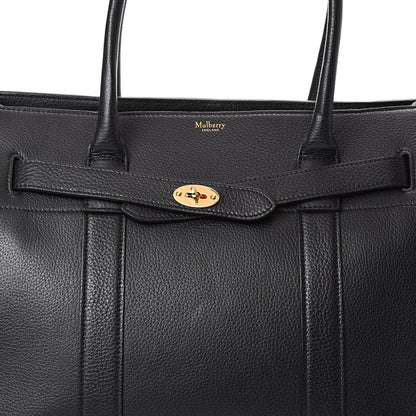 Mulberry Grain Vegetable Tanned Calfskin Zipped Bayswater Black 6 of 8