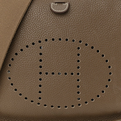Hermes Taurillon Clemence Evelyne III PM Etoupe 8 of 10