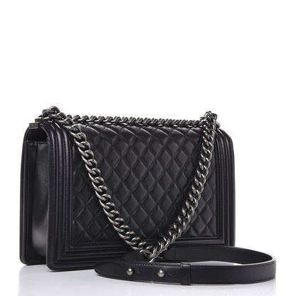 Chanel Lambskin Quilted New Medium Boy Flap Black 3 of 9