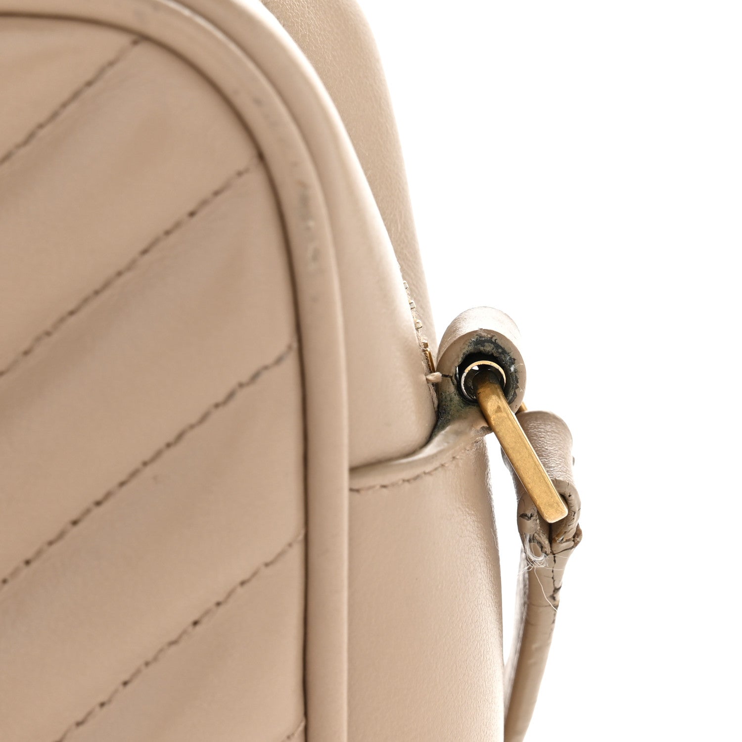 Saint Laurent Calfskin Matelasse Monogram Lou Camera Bag Dark Beige 11 of 15