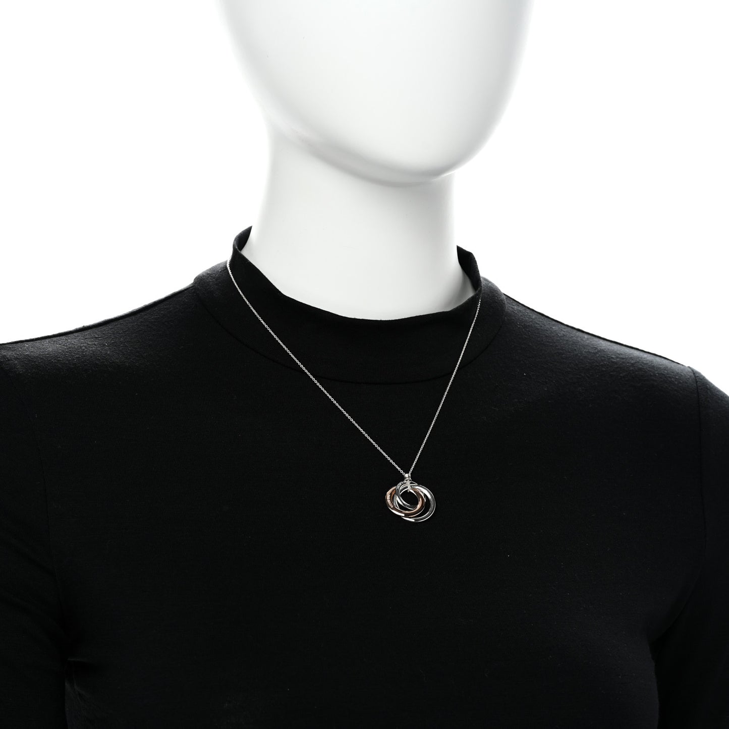 Sterling Silver Rubedo 1837 Circles Pendant Necklace