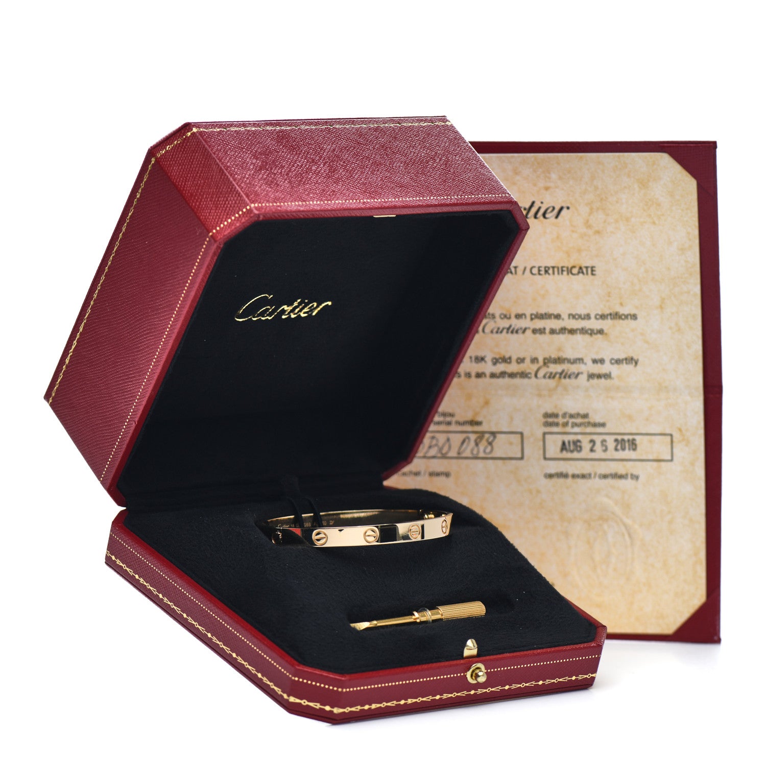 Cartier 18K Yellow Gold LOVE Bracelet 18 4 of 4