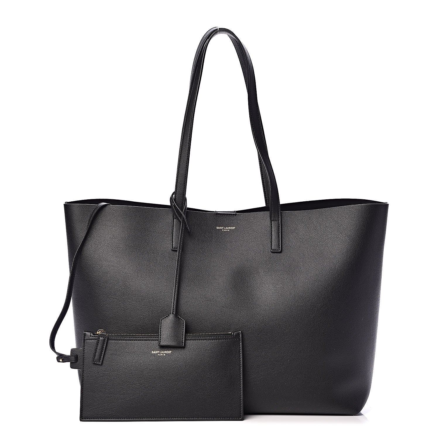 Saint Laurent Calfskin Large Shopping Tote Black 1 of 10