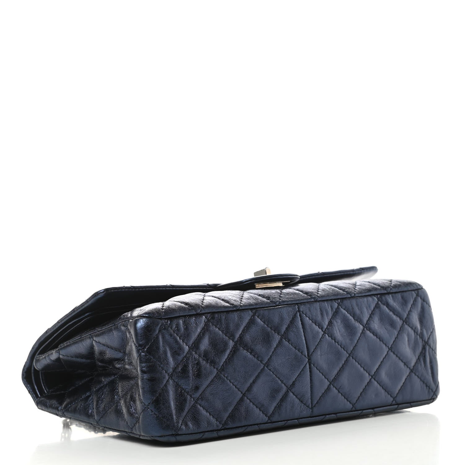 Chanel Metallic Aged Calfskin Quilted 2.55 Reissue 227 Flap Blue 4 of 11