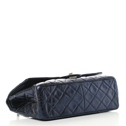 Chanel Metallic Aged Calfskin Quilted 2.55 Reissue 227 Flap Blue 4 of 11