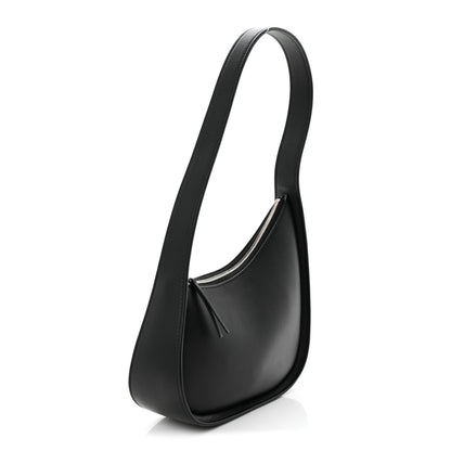 The Row Smooth Calfskin Half Moon Shoulder Bag Black 3 of 10
