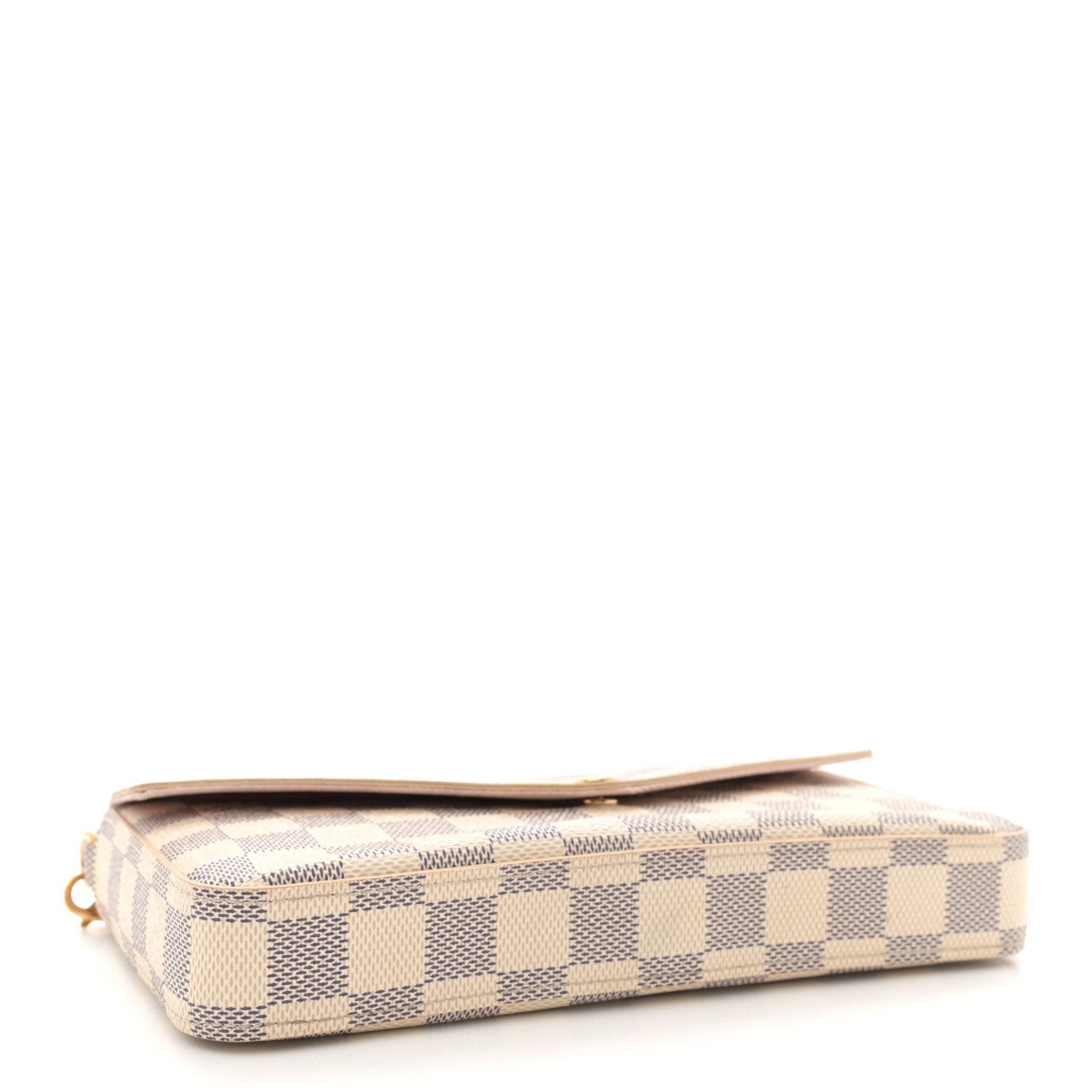 Louis Vuitton Damier Azur Pochette Felicie Chain Wallet Rose Ballerine 5 of 12