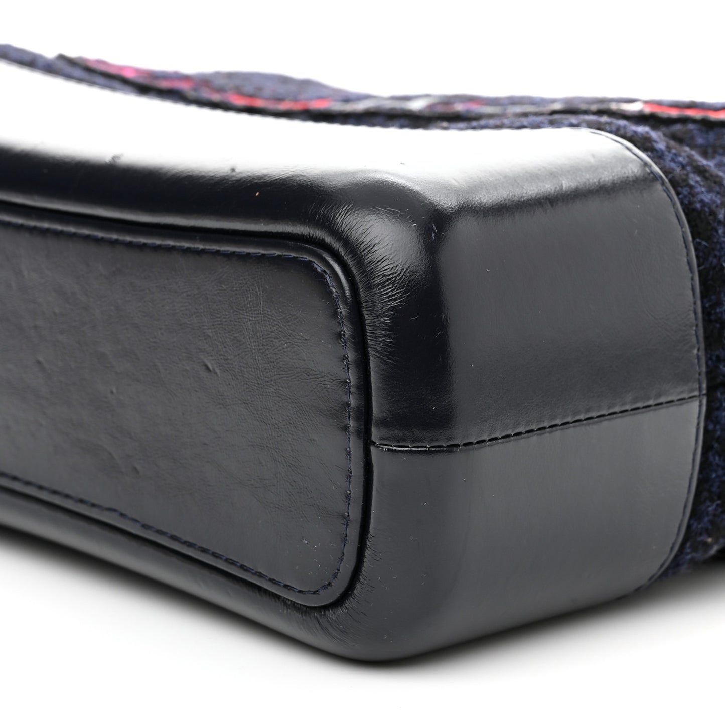 Tweed Calfskin Quilted Medium Gabrielle Hobo Black Blue