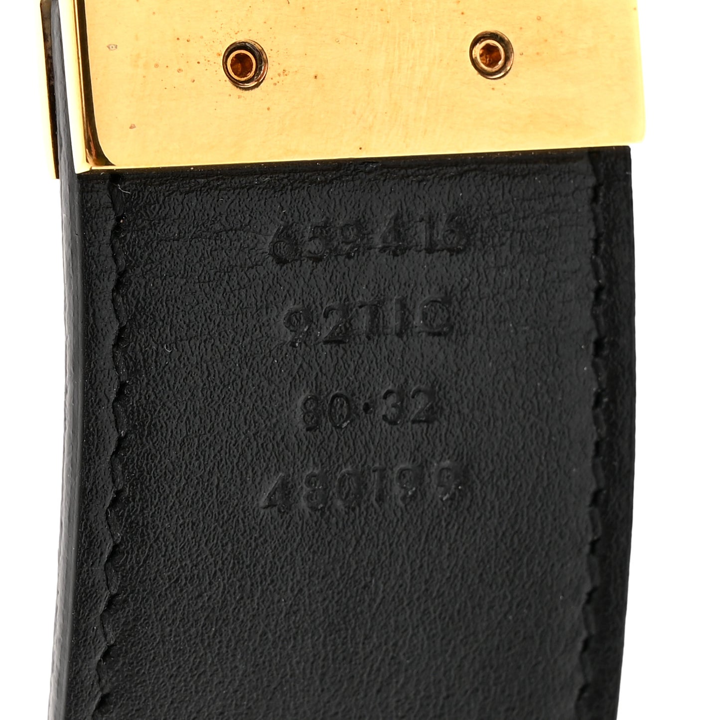 GG Supreme Monogram Plutone Calfskin Double G Reversible 30mm Belt 80 32 Beige Ebony New Acero