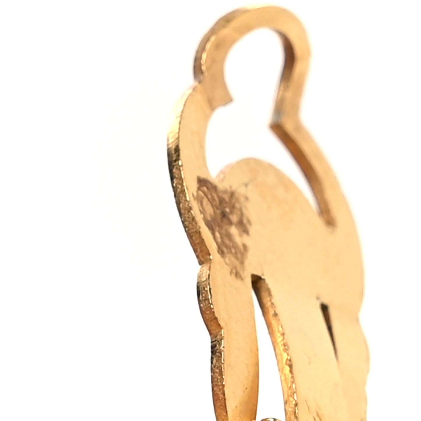 Oval CC Clip On Earrings Gold