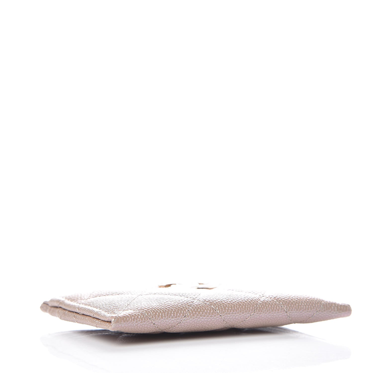 Chanel Iridescent Caviar Quilted Card Holder Beige 4 of 9