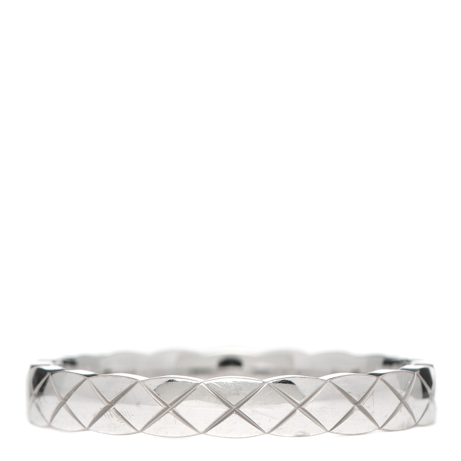 Chanel 18K White Gold Mini Coco Crush Ring 59 8.75 1 of 5